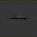 Gray Unmanned Aerial Vehicle 3D Model With Aerodynamic Wing And Fuselage Design