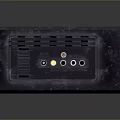 Vintage Retro Game Console With Front Cartridge Slot Rear AV Ports And Ventilation Grilles