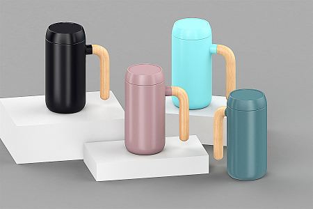 Modern thermos cup ornaments children's cup water cup environmental protection cup daily necessities 3d model