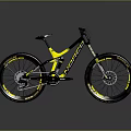 BOSS Black And Yellow Mountain Bike With Suspension System And Large Tires