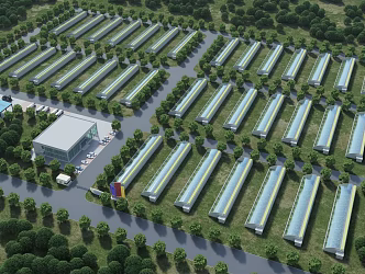 Modern Agriculture Vegetable Greenhouse Park 3d model
