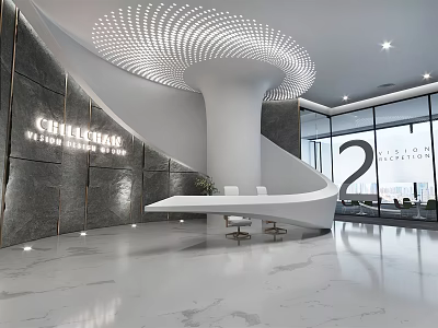 Modern Front Desk 3d model