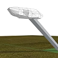 Modern Lookout Paddy Field Aerial Lookout Observation Platform Cloud Modeling Device 3d model