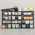 Essential Hardware Tools With Tool Cart Storage Bag Bins And Organizer Shelves