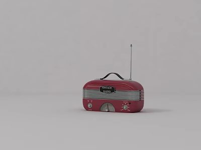 modern radio nostalgic furniture antique furniture 3d model