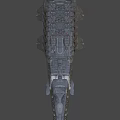 Futuristic Fighter Jet With Complex Structure Armored Exterior Industrial Modules And Gray White Color Scheme