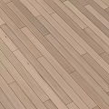 Light Natural Wooden Flooring Neatly Laid With Smooth Surface And White Baseboard