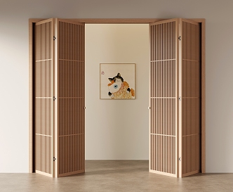 Japanese Folding Door 3d model