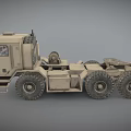 Khaki Heavy Duty Military Tractor Truck With Rugged Multi Wheel Design