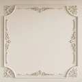 Ornate Decorative Lines in Classic Frame with Intricate Carvings on White Background