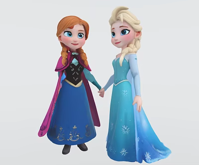 166 Fairy Tales Princess Aisha Princess Anna Princess Ice Princess Beauty Princess Frozen 3d model