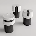 Modern Minimalist Side Tables With Marble Tops And Wooden Bases Design
