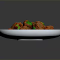 White Ceramic Bowl as Essential Household Item With Savory Stew Topped Fresh Cilantro