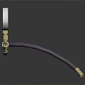 Flexible Purple Hose with Pressure Gauge and Brass Fittings for Industrial Applications