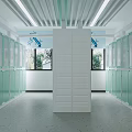 School Modern Laboratory Interior With Functional Lab Tables Cabinets Fume Hoods And Windows