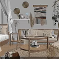 Cozy Modern Hotel Guest Room Interior With Canopy Bed Hanging Chair TV Natural Light And Plants