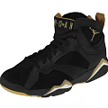 Black and Gold High Top Sneakers with Contrast Accent and Sporty Design