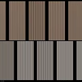 Various Wooden And Gray Wall Panels With Vertical Striped Designs For Interior Decoration