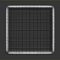 Black Metal Square Cage With Grid Wire Structure And Smooth Base