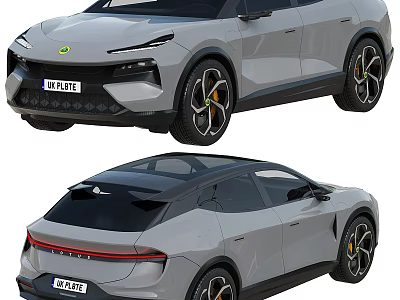 Lotus SUV With Sleek Design Alloy Wheels And Panoramic Roof 3d model
