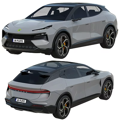 Lotus SUV With Sleek Design Alloy Wheels And Panoramic Roof 3d model