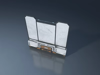 Modern Swing Door With Sleek Design And Aluminum Frame For Home Use 3d model