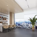 Elegant Modern Law Firm Reception Desk Interior With Counter And City View