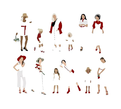 Modern Game Characters Diverse Characters 3d model