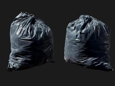 Modern garbage bag 3d model