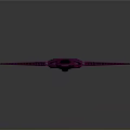 Futuristic Purple Winged Spacecraft With Glowing Patterns For Cosmic Exploration