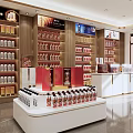 Liquor Store Storefront Design With Traditional Chinese Elements Illuminated Signage And Window Displays