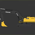 John Deere Yellow Black Crawler Excavator With Heavy Duty Bucket And Tracks