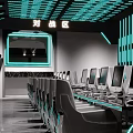 Modern Internet Cafe Simple Internet Cafe 3d model