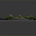 3D Topographic Model Featuring Colorful Terrain Surface And Detailed Mountain Texture