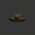 Ancient Ceramic Vessel With Carved Handles Traditional Patterns And Earthy Brown Texture