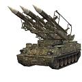 Air defense missile Soviet Union 2K12 SA6 air defense gun air defense vehicle air defense tank face number low model simple model game sub-era film and television level realism 3d model