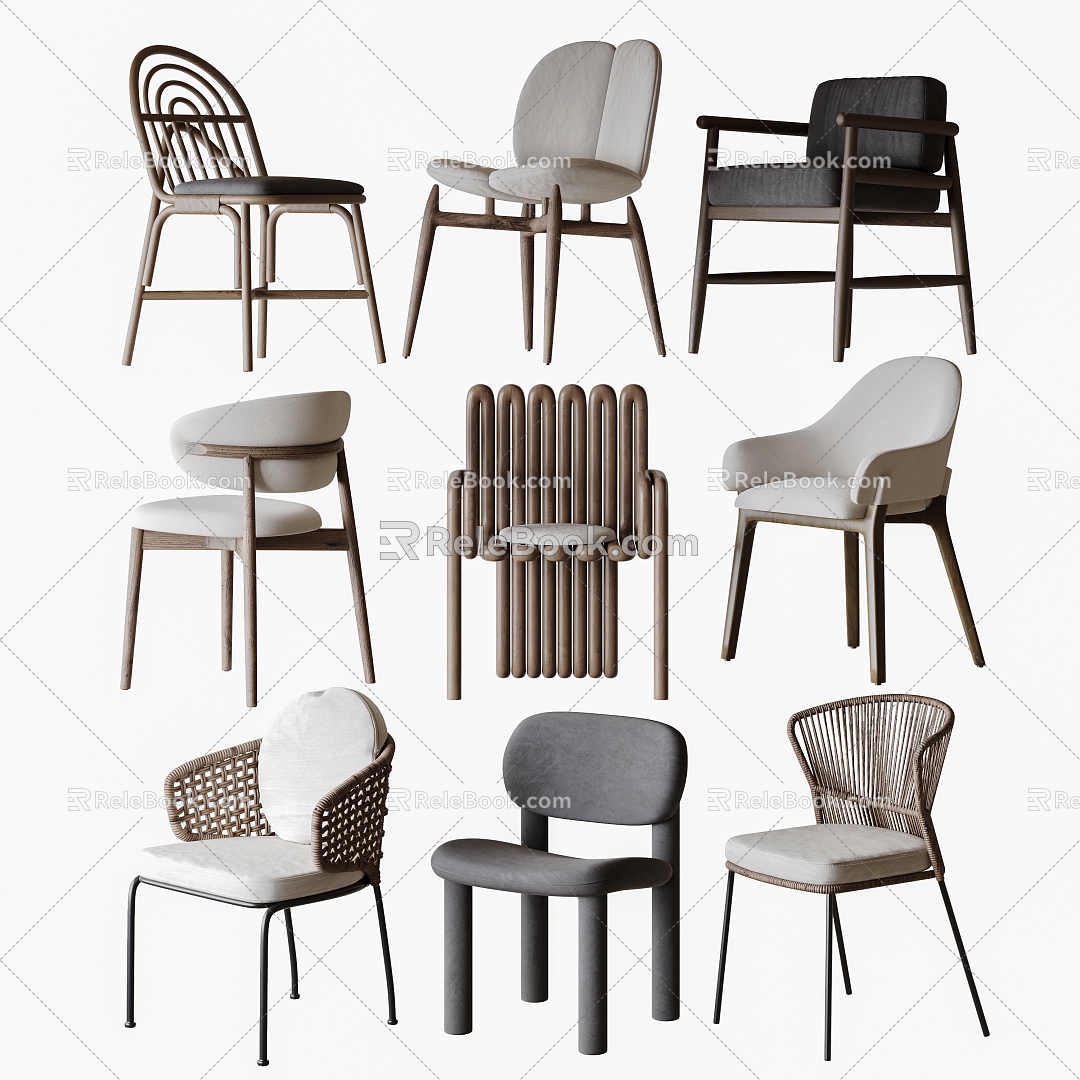 Modern Silent Wind Single Chair 3d model