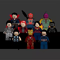 Modern Furniture Display Stand For Decorative LEGO Superhero Figurines Storage