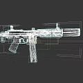 Modern Tactical Firearm 3D Rendering With Barrel Magazine Scope And Rail