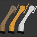 Shiny Metal Mechanical Levers With Black Bases In Gold Orange And Silver Colors