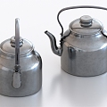 tea set teapot kettle 3d model