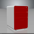 Stylish Red and White Three Drawer Cabinet Furniture with Modern Design and Functional Storage