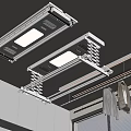 Modern Drying Rack Invisible Drying Rack Electric Drying Rack Lifting Drying Rack Remote Control Drying Rack 3d model