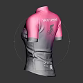 Pink And Blue Gradient Cycling Jersey With Le Ciclista In Pink Text And Bicycle Graphic