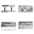 Modern Stainless Steel Kitchen Cabinets With Various Storage Designs And Countertops