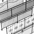 Wrought Iron Fence With Decorative Floral Patterns And Railings For Outdoor Garden