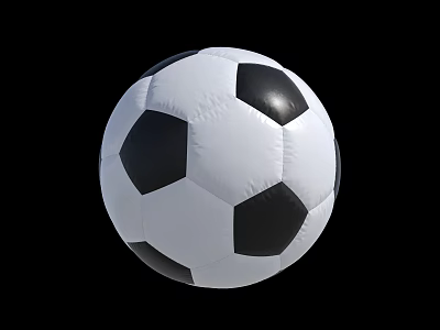 Professional Football Stadium With Classic Black And White Soccer Ball 3d model