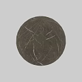 Marble Sphere Component With Natural Texture Surrounded By Matching Walls And Floor