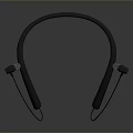 Sleek Modern Neckband Headphones With Wireless Connectivity For Computer Audio Use 3d model