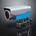 Projection Monitoring Surveillance Camera With Silver Blue Casing Durable Design And Adjustable Mount
